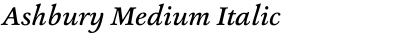 Ashbury Medium Italic